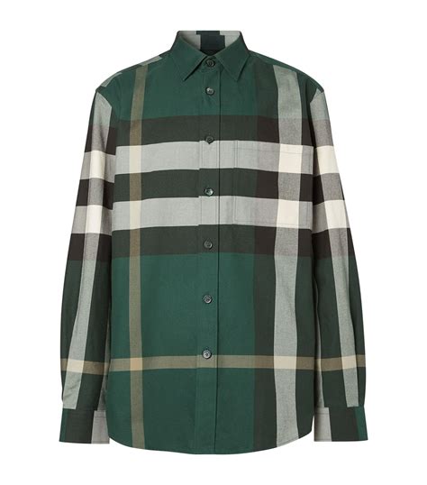 men's green burberry shirt|burberry plaid shirts for men.